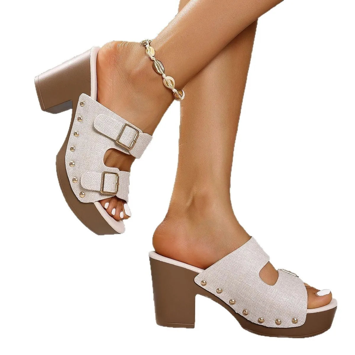 Buckle Block : Heels Sandals
