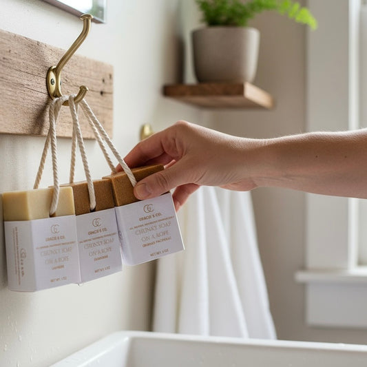 Chunky Soap On A Rope - Oats & Honey
